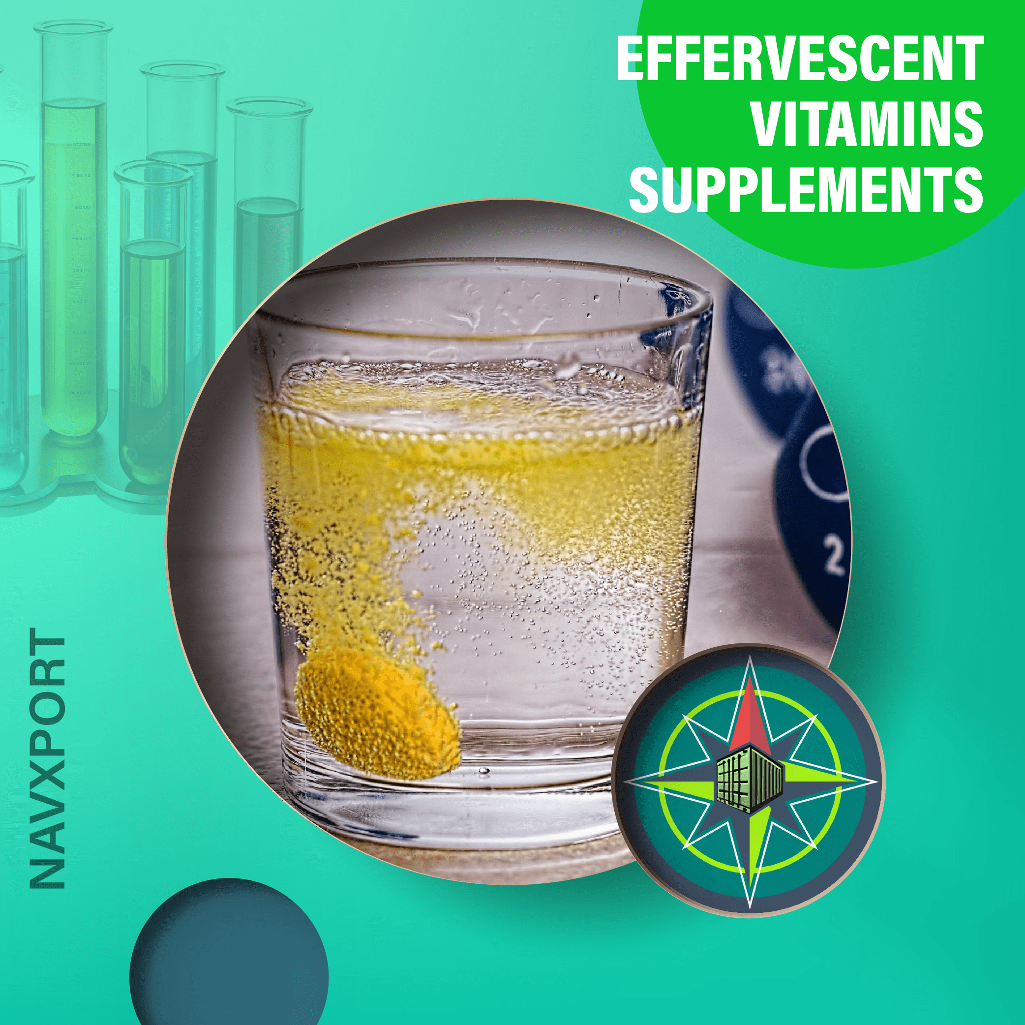 Top Effervescent Supplements Export from NavXport India - Vitamin C, Multivitamins, Electrolytes