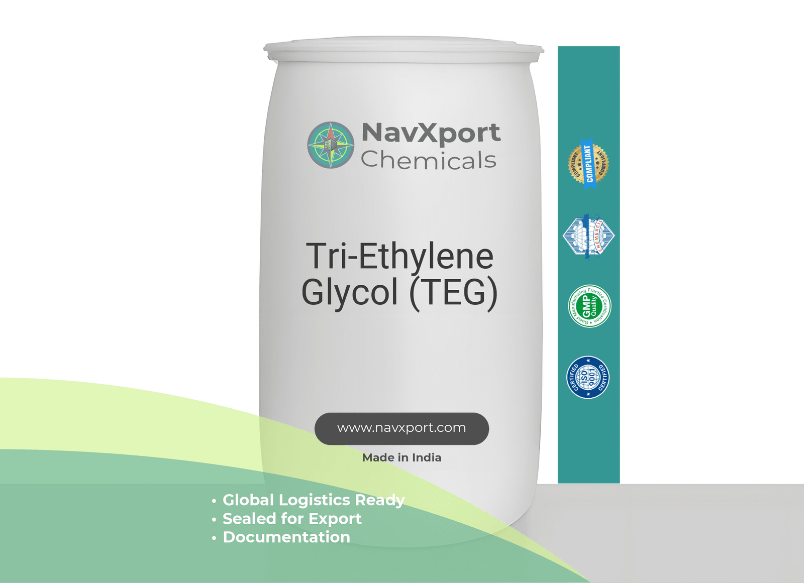 Triethylene Glycol (TEG) CAS 112-27-6 Bulk Exporter and Supplier NavXport